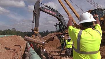 Watch Keystone pipeline system construction video.